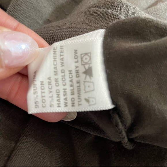 Standard James Perse cotton blend mini Dress empire waist brown size medium soft - Picture 8 of 8